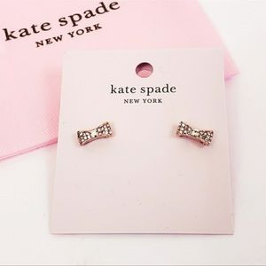 Kate Spade Ready Set Bow Earrings in Rose Gold